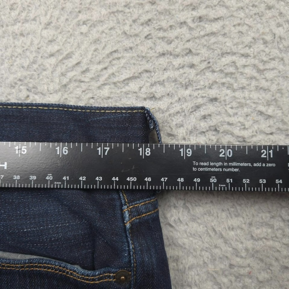 Lucky Brand Dean Jeans Mens 36x27 Dark Wash Straight Stretch Denim 34x32 - Picture 14 of 15